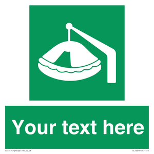 Custom sign Safe condition Davit-launched liferaft